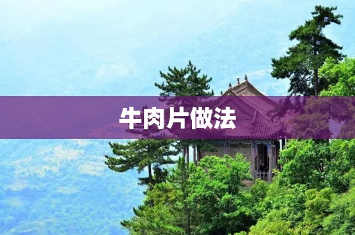 牛肉片做法:口感鲜嫩,美味无比 牛肉片做法:口感鲜嫩,美味无比