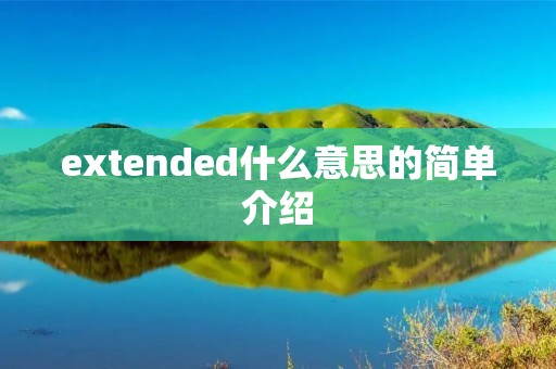 extended什么意思的简单介绍