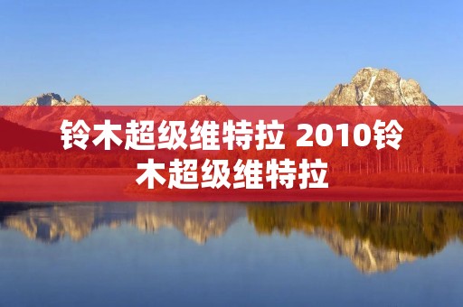 铃木超级维特拉 2010铃木超级维特拉