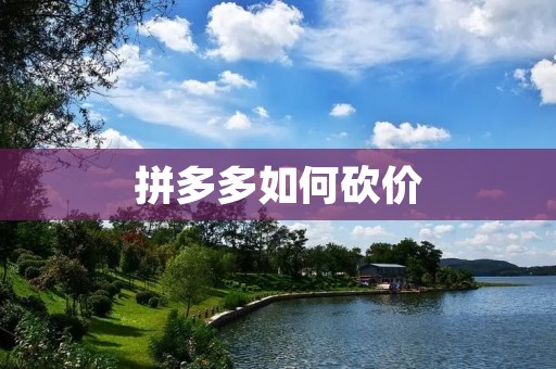 拼多多如何砍价:让你轻松享受超值购物
