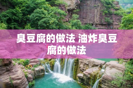 臭豆腐的做法 油炸臭豆腐的做法