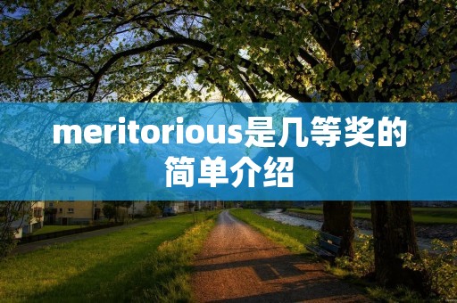 meritorious是几等奖的简单介绍