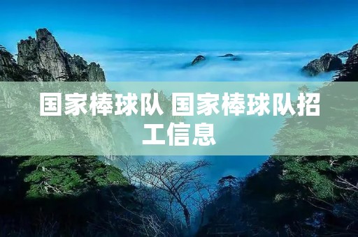 国家棒球队 国家棒球队招工信息