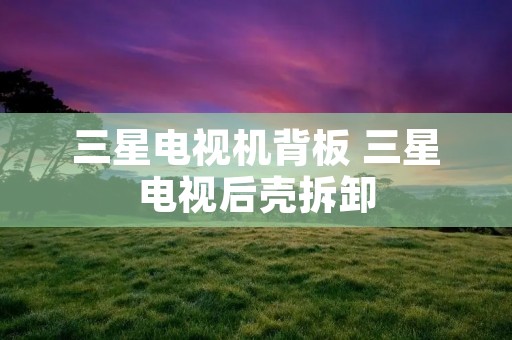 三星电视机背板 三星电视后壳拆卸