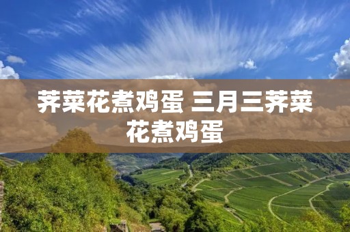 荠菜花煮鸡蛋 三月三荠菜花煮鸡蛋