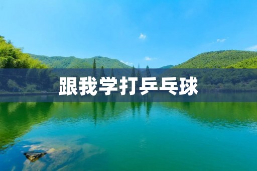 跟我学打乒乓球：从基本功到高级技巧的全面指南