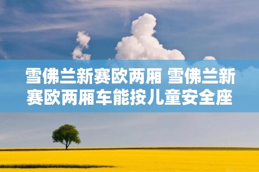 雪佛兰新赛欧两厢 雪佛兰新赛欧两厢车能按儿童安全座椅吗 雪佛兰新赛欧两厢 雪佛兰新赛欧两厢车能按儿童安全座椅吗