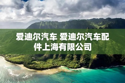 爱迪尔汽车 爱迪尔汽车配件上海有限公司