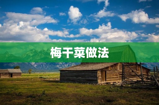 梅干菜做法：传统美味，家常佳肴