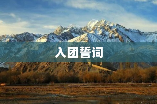 入团誓词:坚守初心,追求卓越