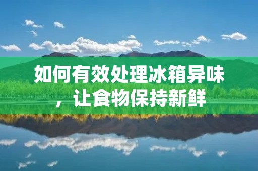 如何有效处理冰箱异味，让食物保持新鲜