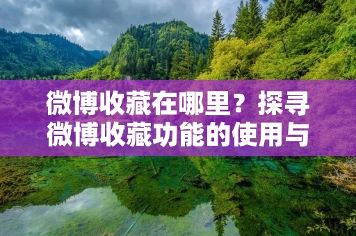 微博收藏在哪里?探寻微博收藏功能的使用与优势