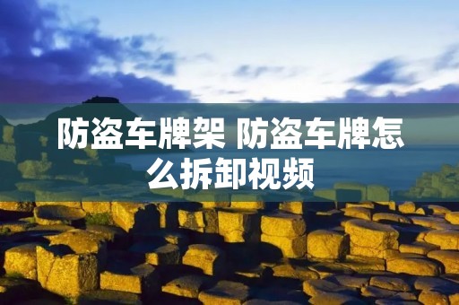 防盗车牌架 防盗车牌怎么拆卸视频 防盗车牌架 防盗车牌怎么拆卸视频