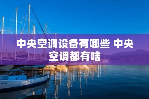 中央空调设备有哪些 中央空调都有啥