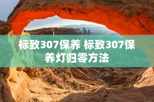 标致307保养 标致307保养灯归零方法 标致307保养 标致307保养灯归零方法