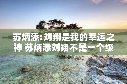 苏炳添:刘翔是我的幸运之神 苏炳添刘翔不是一个级别的 苏炳添:刘翔是我的幸运之神 苏炳添刘翔不是一个级别的