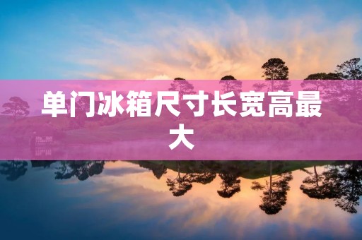 单门冰箱尺寸长宽高最大 单门冰箱尺寸长宽高最大