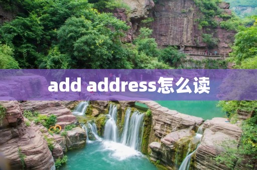 add address怎么读