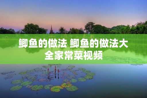 鲫鱼的做法 鲫鱼的做法大全家常菜视频 鲫鱼的做法 鲫鱼的做法大全家常菜视频