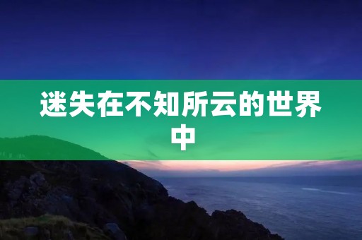 迷失在不知所云的世界中