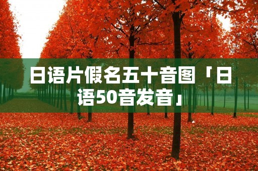 日语片假名五十音图「日语50音发音」