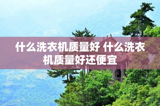 什么洗衣机质量好 什么洗衣机质量好还便宜 什么洗衣机质量好 什么洗衣机质量好还便宜