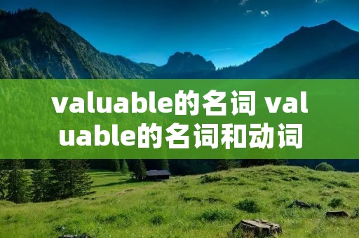 valuable的名词 valuable的名词和动词