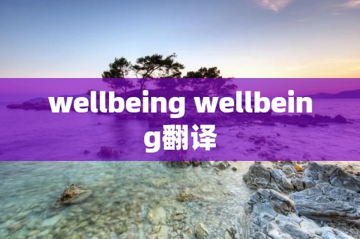 wellbeing wellbeing翻译