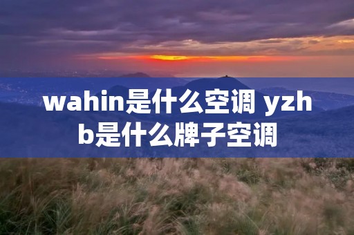 wahin是什么空调 yzhb是什么牌子空调