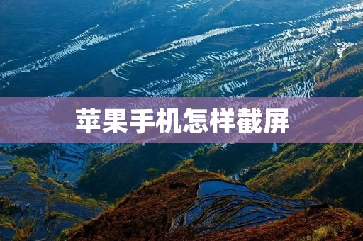 苹果手机怎样截屏