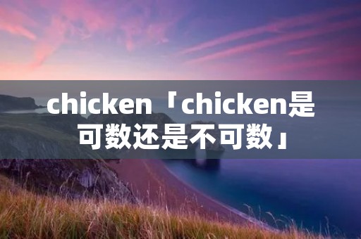 chicken「chicken是可数还是不可数」
