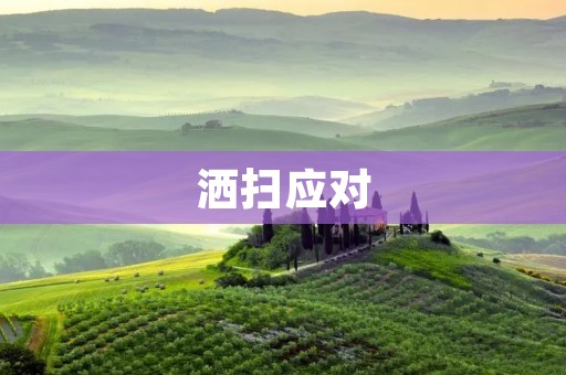 洒扫应对：让生活更加轻松愉快