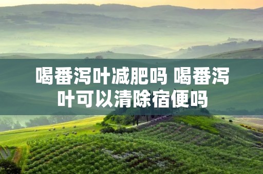 喝番泻叶减肥吗 喝番泻叶可以清除宿便吗