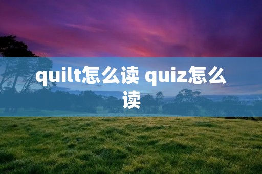 quilt怎么读 quiz怎么读