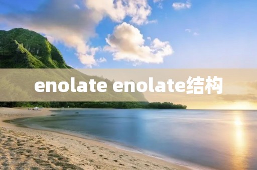 enolate enolate结构
