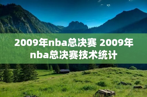 2009年nba总决赛 2009年nba总决赛技术统计