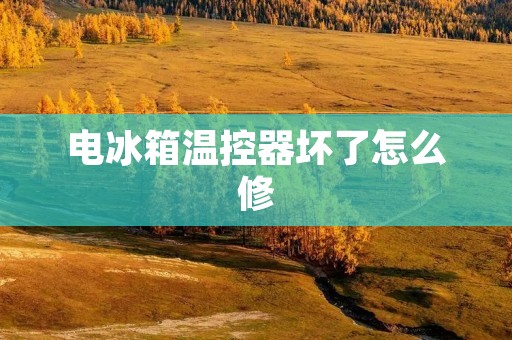 电冰箱温控器坏了怎么修