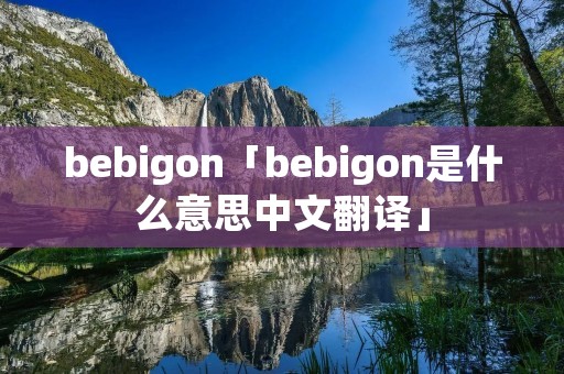 bebigon「bebigon是什么意思中文翻译」