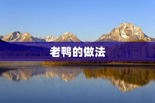 老鸭的做法:口感鲜美,健康美味 老鸭的做法:口感鲜美,健康美味