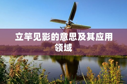 立竿见影的意思及其应用领域