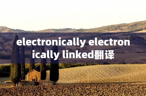 electronically electronically linked翻译