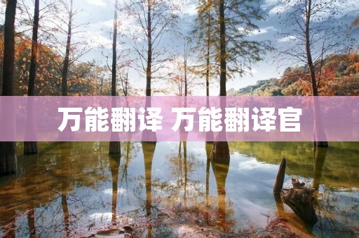 万能翻译 万能翻译官