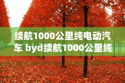 续航1000公里纯电动汽车 byd续航1000公里纯电动汽车