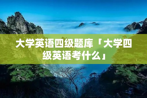 大学英语四级题库「大学四级英语考什么」