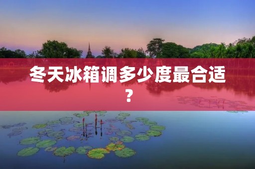 冬天冰箱调多少度最合适？