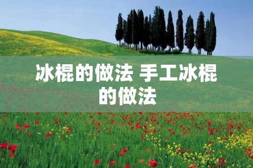 冰棍的做法 手工冰棍的做法
