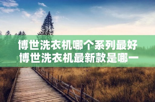 博世洗衣机哪个系列最好 博世洗衣机最新款是哪一款