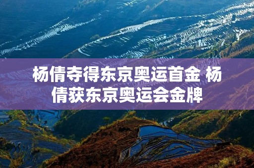 杨倩夺得东京奥运首金 杨倩获东京奥运会金牌 杨倩夺得东京奥运首金 杨倩获东京奥运会金牌