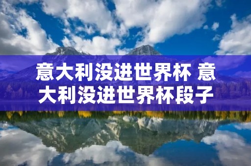 意大利没进世界杯 意大利没进世界杯段子