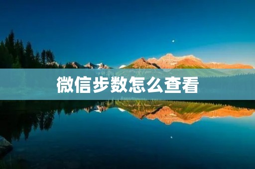 微信步数怎么查看